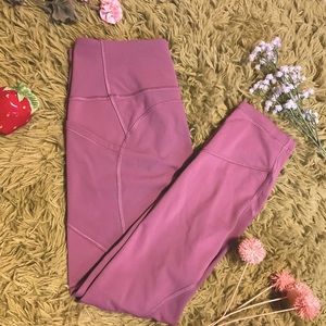 Mauve Lululemon Crop Leggings